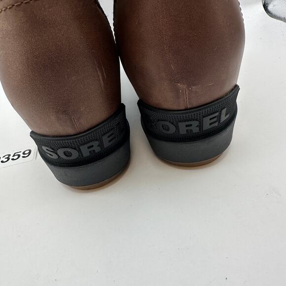 SOREL Women's 12 Evie II Lace Plus WP Tobacco/Black Boots - Picture 3 of 6